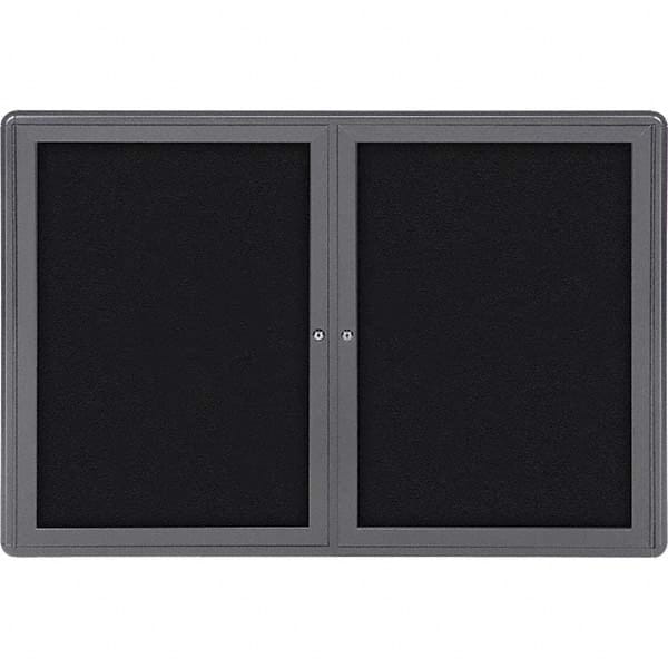 Ghent - Cork Bulletin Boards Style: Enclosed Fabric Bulletin Board Color: Black - Exact Tooling