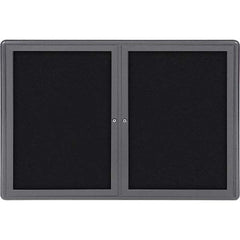 Ghent - Cork Bulletin Boards Style: Enclosed Fabric Bulletin Board Color: Black - Exact Tooling