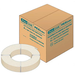 Mueller Industries - 0.475" ID x 5/8" OD, 100' Long, PEX-A Tube - Natural with Blue Print, 100 Max psi - Exact Tooling