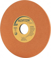 Norton - 7" Diam x 1-1/4" Hole x 1/4" Thick, L Hardness, 220 Grit Surface Grinding Wheel - Aluminum Oxide, Type 1, Very Fine Grade, 3,600 Max RPM, Vitrified Bond, No Recess - Exact Tooling