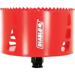 Freud - 4-1/2" Diam, 2-3/8" Cutting Depth, Hole Saw - Bi-Metal Saw, Toothed Edge - Exact Tooling
