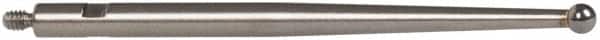 TESA Brown & Sharpe - 2mm Ball Diam, Carbide, Ball Test Indicator Contact Point - 1-7/16" Contact Point Length, Use with Brown & Sharpe BesTest 599 Series - Exact Tooling