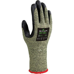 SHOWA - Size 2XL (10), ANSI Cut Lvl A7, Puncture Lvl 2, Abrasion Lvl 4, Foam Nitrile Coated Kevlar/Stainless Steel Cut Resistant Gloves - Exact Tooling