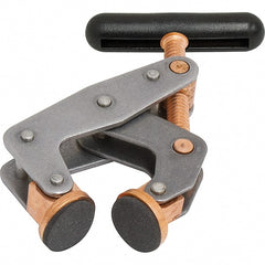 Kant Twist - 350 Lb, 1" Max Opening, 1/2" Open Throat Depth, 1/2" Closed Throat Depth, Cantilever Clamp - Polyethylene Jaw, T-Handle, 1/2" Max Width - Exact Tooling
