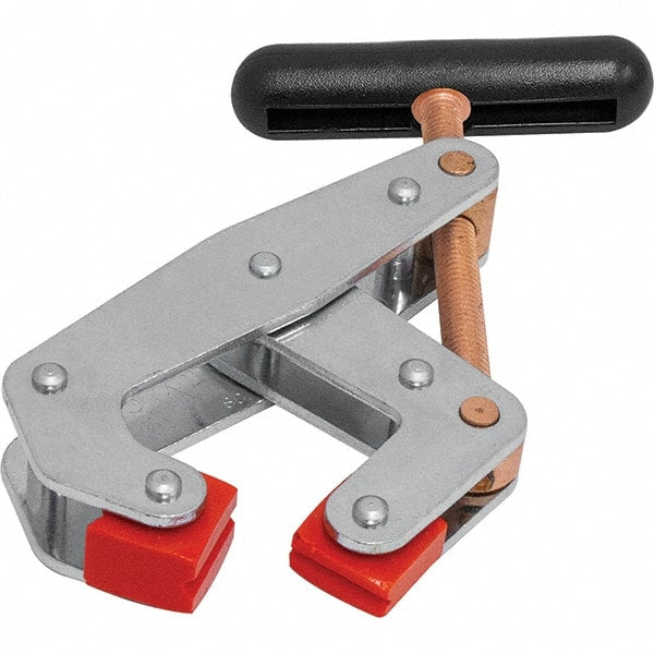 Kant Twist - 1,125 Lb, 3" Max Opening, 1-1/4" Open Throat Depth, 1-3/4" Closed Throat Depth, Cantilever Clamp - Polyurethane Jaw, T-Handle, 1-1/8" Max Width - Exact Tooling
