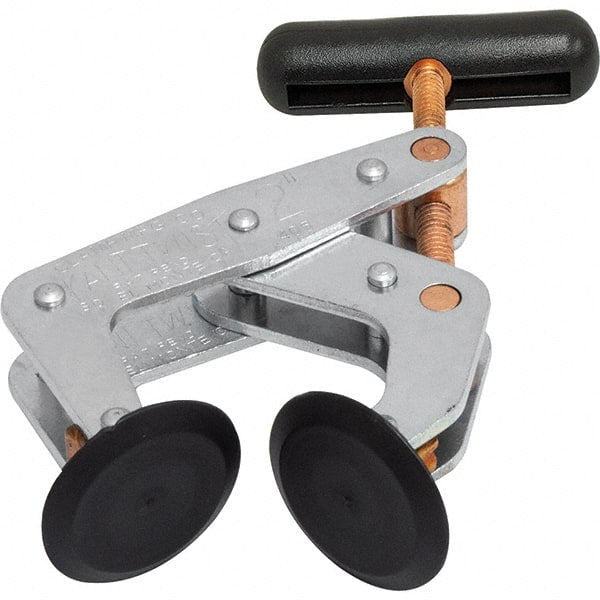 Kant Twist - 800 Lb, 2" Max Opening, 1-1/8" Open Throat Depth, 1-1/4" Closed Throat Depth, Cantilever Clamp - Polyethylene Jaw, T-Handle, 1-3/8" Max Width - Exact Tooling