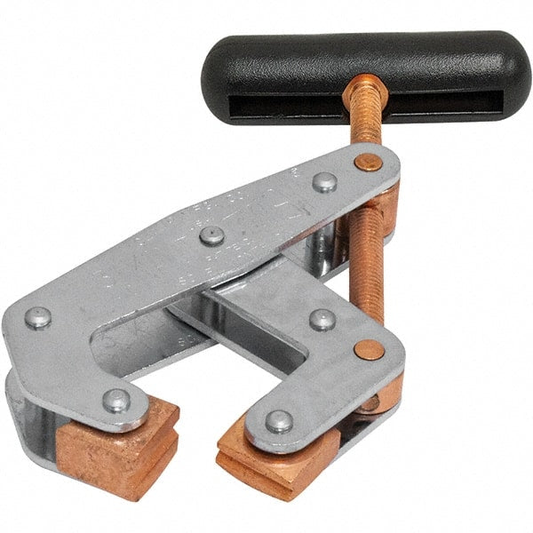 Kant Twist - 700 Lb, 2-1/2" Max Opening, 1-1/2" Open Throat Depth, 1-13/16" Closed Throat Depth, Cantilever Clamp - Polyethylene Jaw, T-Handle, 1-3/8" Max Width - Exact Tooling