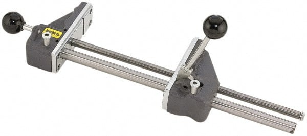 Heinrich - 12-3/4" Jaw Opening Capacity x 3" Throat Depth, Horizontal Drill Press Vise - 5-21/32" Wide x 1-3/4" High Jaw, Stationary Base, Standard Speed, 20-1/2" OAL x 1-3/4" Overall Height - Exact Tooling