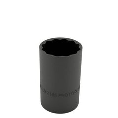 Proto - 1/2", 3/8" Drive, Standard Hand Socket - 12 Points, 1-1/8" OAL, Alloy Steel, Black Finish - Exact Tooling
