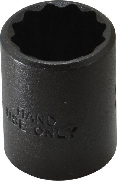 Proto - 5/8", 3/8" Drive, Standard Hand Socket - 12 Points, 1-1/8" OAL, Alloy Steel, Black Finish - Exact Tooling