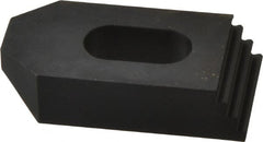 Jergens - 1/2" Stud, Low Carbon Steel, Plain Strap Clamp - 1/2" Travel, 2-1/2" OAL x 1-1/4" Wide x 5/8" High, Black Oxide Finish, Tapered Nose - Exact Tooling
