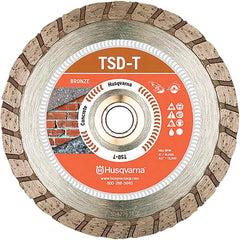 Husqvarna - 10" Diam, 5/8 & 7/8" Arbor Hole Diam, Continuous Edge Tooth Wet & Dry Cut Saw Blade - Diamond-Tipped, Fast Cutting & Smooth Action, Standard Round Arbor - Exact Tooling