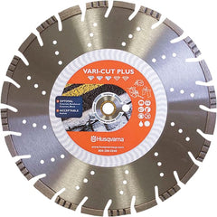 Husqvarna - 16" Diam, 25/32 & 1" Arbor Hole Diam, Continuous Edge Tooth Wet & Dry Cut Saw Blade - Diamond-Tipped, General Purpose Action, Standard Round Arbor - Exact Tooling