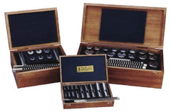 Dumont Minute Man - 53 Piece, 1/8 to 3/4" Keyway Width, Style B, C, D & E Keyway Broach Set - Bright Finish High Speed Steel Broach, Collared Plain Bushing, 1/2 to 3" Bushing Diam - Exact Tooling