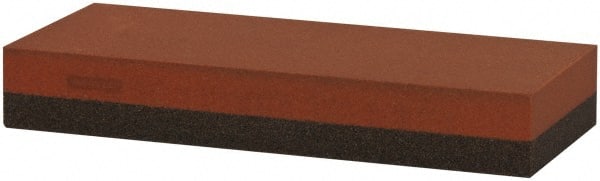 Norton - 5" Long x 2" Wide x 3/4" Thick, Aluminum Oxide Sharpening Stone - Rectangle, Coarse, Fine Grade - Exact Tooling