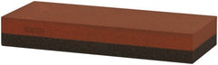 Norton - 5" Long x 2" Wide x 3/4" Thick, Aluminum Oxide Sharpening Stone - Rectangle, Coarse, Fine Grade - Exact Tooling