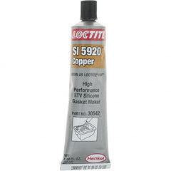 Loctite - 70 oz Tube Copper (Color) RTV Silicone Gasket Sealant - 24 hr Full Cure Time - Exact Tooling