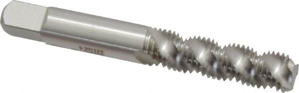 Heli-Coil - M8x1.25 Metric Coarse, 3 Flute, Bottoming Chamfer, Bright Finish, High Speed Steel Spiral Flute STI Tap - Right Hand Flute, 2-15/16" OAL, 9.68mm Shank Diam, 1-1/4" Thread Length, 5H Class of Fit - Exact Tooling