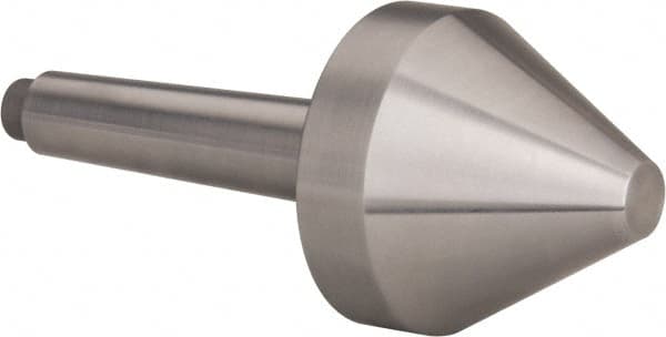 Riten - 2-1/8" Head Diam, Hardened Tool Steel Bull Nose Point Solid Dead Center - 2MT Morse Taper, 2-1/8" Point Diam, 1.4" Point Length - Exact Tooling