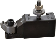 Aloris - Series BXA, #20 Turning Tool Post Holder for Carbide Triangular Inserts - 10 to 15" Lathe Swing, 1-3/4" OAH, 1-3/16" Centerline Height - Exact Tooling