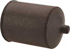 Cratex - 7/8" Max Diam x 1-1/4" Long, Cone, Rubberized Point - Medium Grade, Silicon Carbide, 1/4" Arbor Hole, Unmounted - Exact Tooling