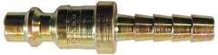 Coilhose Pneumatics - Hose Barb Industrial Pneumatic Hose Connector - Plated Steel, 3/8" Body Diam, 1/2" Hose ID - Exact Tooling