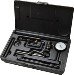 TESA Brown & Sharpe - 8 Piece, 0" to 0.2" Measuring Range, 1-1/2" Dial Diam, 0-100 Dial Reading, White Dial Test Indicator Kit - 11/32" Contact Point Length, 0.001" Dial Graduation - Exact Tooling