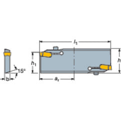 HDGL-45-590 CoroCut® 1-2 Blade for Parting - Exact Tooling