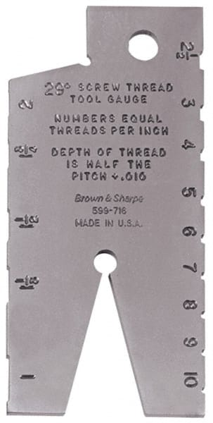 TESA Brown & Sharpe - Steel Acme Thread Screw Checker - 29° Thread Angle - Exact Tooling