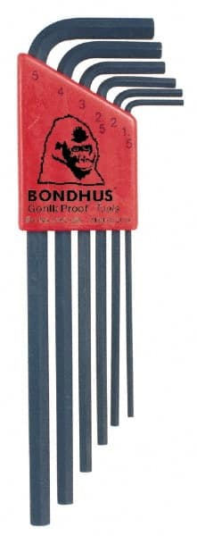 Bondhus - 6 Piece L-Key Hex Key Set - Exact Tooling