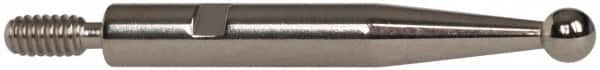 INTERAPID - 0.08" Ball Diam, Steel, Ball Test Indicator Contact Point - 0.65" Contact Point Length, Use with Brown & Sharpe Interapid 312 Dial Test Indicators (Except 74.111965 & 74.111958) - Exact Tooling