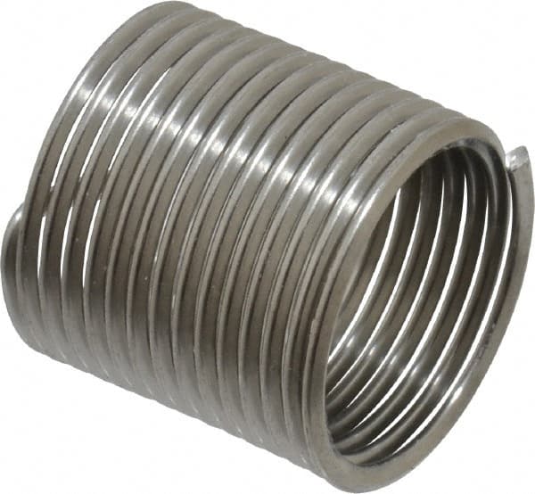 Recoil - 5/8-18 UNF, 0.938" OAL, Free Running Helical Insert - 14-1/8 Free Coils, Tanged, Stainless Steel, 1-1/2D Insert Length - Exact Tooling