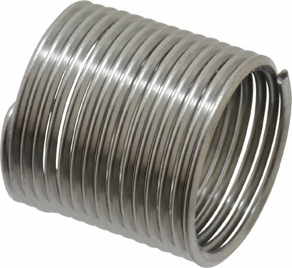 Recoil - 3/4-16 UNF, 1-1/8" OAL, Free Running Helical Insert - 15-1/8 Free Coils, Tanged, Stainless Steel, 1-1/2D Insert Length - Exact Tooling