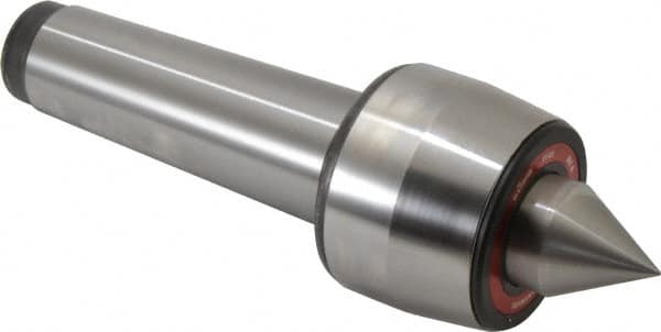 Rohm - MT6 Taper Shank, 4.134" Head Diam 2,500 Lb Capacity Live Center - 2,600 Max RPM, 3.217" Head Length, 1.9685" Point Diam, 2.264" Point Len, 7,700 Lb Max Workpc, 13.15" OAL, Standard Point - Exact Tooling