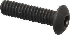 Value Collection - #5-40 UNC Hex Socket Drive, Button Screw - Alloy Steel, Black Oxide Finish, Fully Threaded, 1/2" Length Under Head - Exact Tooling