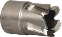 Hougen - 1/2" Diam x 1/4" Deep High Speed Steel Annular Cutter - Exact Tooling
