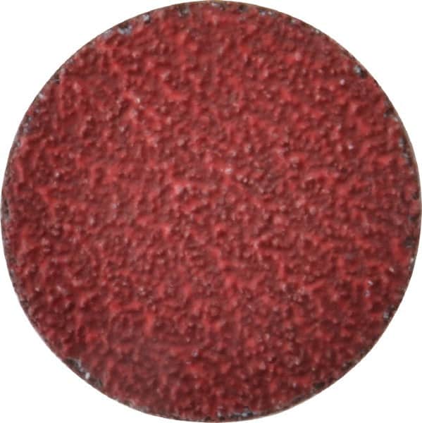 Norton - 2" Disc Diam, 36 Grit, Ceramic Alumina Quick Change Disc - Type R Attaching System, Coated, Red, Very Coarse Grade, 25,000 RPM, R983 Series - Exact Tooling