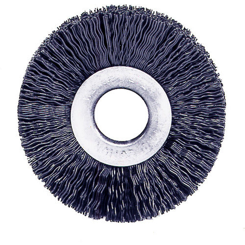 2-1/2″ Small Diameter Crimped Nylon Wheel, .022″ Black Fill, 5/8″ Arbor Hole - Exact Tooling