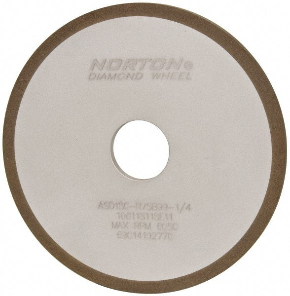 Norton - 6" Diam x 1-1/4" Hole x 1/4" Thick, 180 Grit Surface Grinding Wheel - Diamond, Type 1A1, Very Fine Grade, Resinoid Bond - Exact Tooling