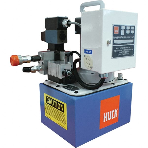 Marson - 115 hp, 5,000 Max psi, 1.5 GPM, Hydraulic Power Unit - 1.5 Gal Tank, 1 Phase, 220 Volt - Exact Tooling