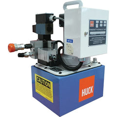 Marson - 115 hp, 5,000 Max psi, 1.5 GPM, Hydraulic Power Unit - 1.5 Gal Tank, 1 Phase, 220 Volt - Exact Tooling