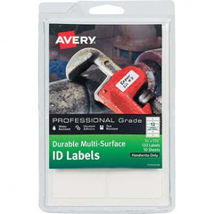 AVERY - Pack of (120), 3/4" x 1-3/4" White Paper Durable Square Labels - Exact Tooling
