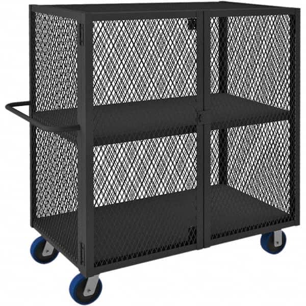 Durham - 2,000 Lb Capacity 2-Shelf Security Mesh Truck - Exact Tooling