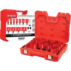 Freud - Hole Saw Kits Minimum Saw Diameter (Inch): 1-1/8 Maximum Saw Diameter (Inch): 4.5200 - Exact Tooling