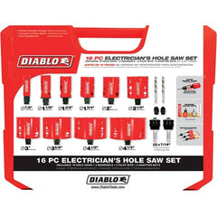 Freud - Hole Saw Kits Minimum Saw Diameter (Inch): 7/8 Maximum Saw Diameter (Inch): 4-1/2 - Exact Tooling