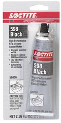 Loctite - 70ml High Performance RTV Silicone Gasket Maker - -75 to 625°F, Black, Comes in Tube - Exact Tooling