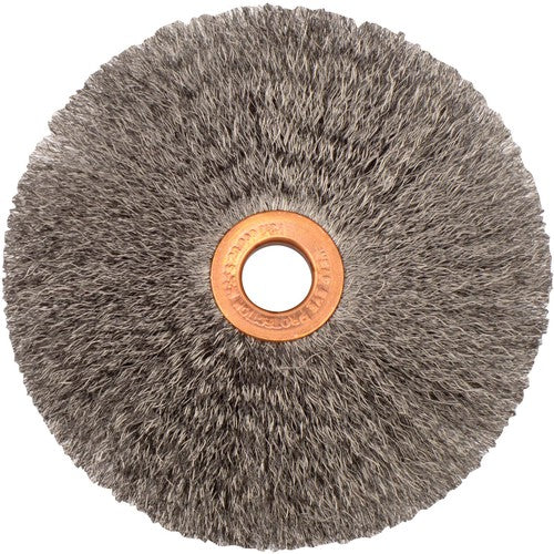 4″ Small Diameter Crimped Wire Wheel, .006″ Steel Fill, 1/2″ Arbor Hole - Exact Tooling