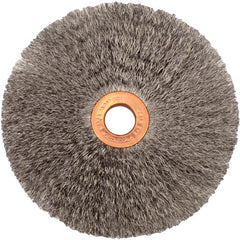 4″ Small Diameter Crimped Wire Wheel, .006″ Steel Fill, 1/2″ Arbor Hole - Exact Tooling