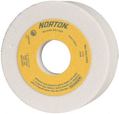 Norton - 4" Diam, 1-1/4" Hole Size, 1-1/2" Overall Thickness, 60 Grit, Type 6 Tool & Cutter Grinding Wheel - Medium Grade, Aluminum Oxide, K Hardness, Vitrified Bond, 5,730 RPM - Exact Tooling