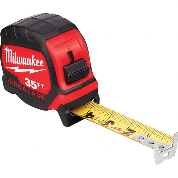 Milwaukee Tool - 35' x 1-5/16" Yellow/Black Blade Tape Measure - Exact Tooling